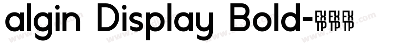 algin Display Bold字体转换